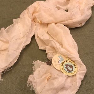 Spartina 449 cream and gold scarf NWT
